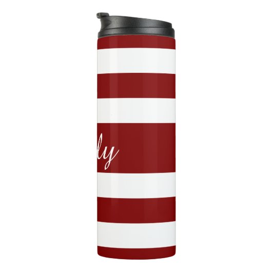 Bouteilles Isothermes Script moderne Red Stripes (Tourné sur la droite)