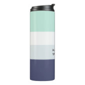 Bouteilles Isothermes Script Monogramme Colorblock Rayure Horizontale Th (Tourné sur la gauche)