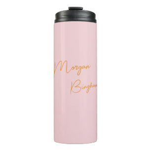 Bouteilles Isothermes Script monogramme minimaliste rose