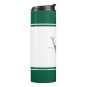 Bouteilles Isothermes Script Monogramme moderne Emerald Green (Tourné sur la gauche)