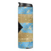 Bouteilles Isothermes Script monogramme Or bleu (Tourné sur la droite)