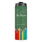 Bouteilles Isothermes Script personnalisé par enseignant moderne (Devant)