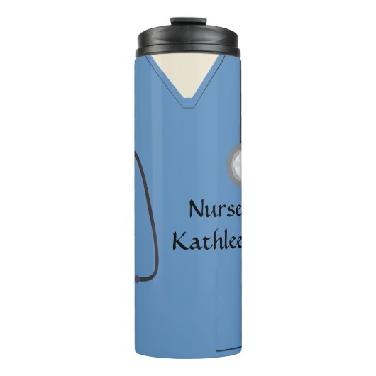 Bouteilles Isothermes Scrubs Médicales bleu uniforme (Devant)