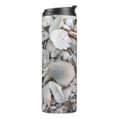 Bouteilles Isothermes Sea Shells monogramme personnalisé tumbler (Tourné sur la gauche)