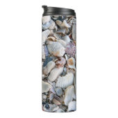 Bouteilles Isothermes Sea Shells monogramme personnalisé tumbler (Tourné sur la droite)
