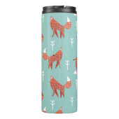 Bouteilles Isothermes Seamless illustration pattern with cute orange fox (Dos)