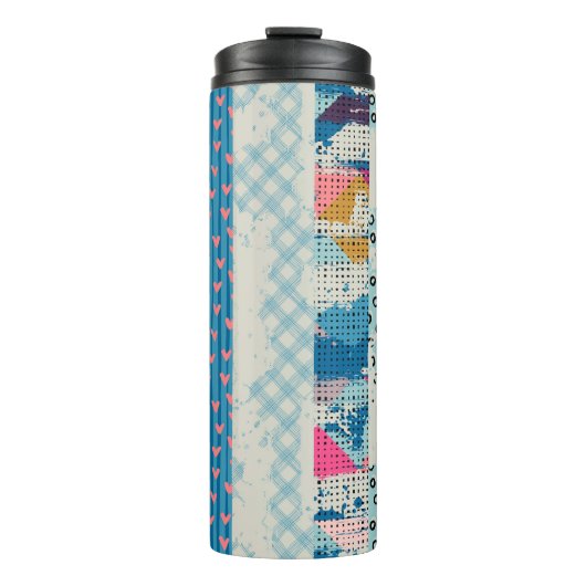 Bouteilles Isothermes Seamless pattern, patchwork tiles. (Devant)
