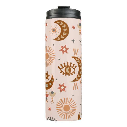 Bouteilles Isothermes seamless pattern with celestial eye, moon, sun (Devant)