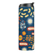 Bouteilles Isothermes Seamless pattern with different kinds of microorga (Tourné sur la gauche)