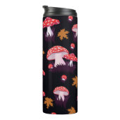 Bouteilles Isothermes Seamless pattern with fly agaric and maple leaves. (Tourné sur la droite)