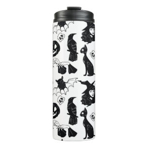Bouteilles Isothermes Seamless pattern with Halloween cute hand drawn el