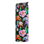 Bouteilles Isothermes Seamless pattern with Iris and Peony flowers, Wate (Tourné sur la gauche)