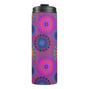 Bouteilles Isothermes Seamless pattern with multicolored round openwork