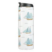 Bouteilles Isothermes Seatime été Cute yachts avec voile (Tourné sur la droite)