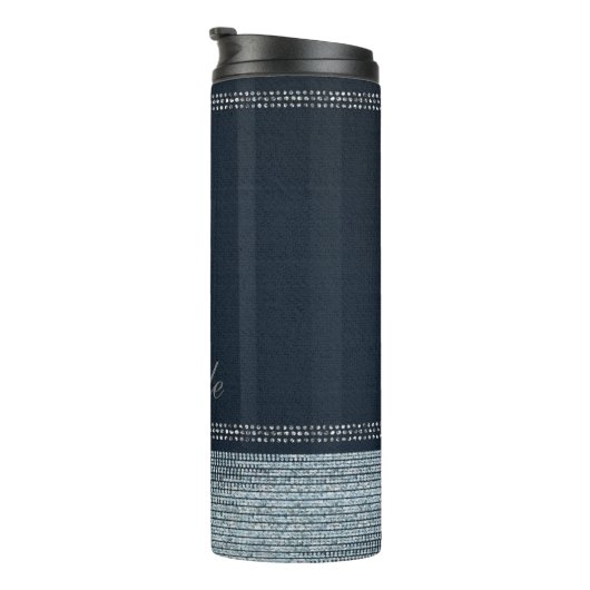 Bouteilles Isothermes Séquin de denim et diamants Séquin Parties scintil (Tourné sur la droite)