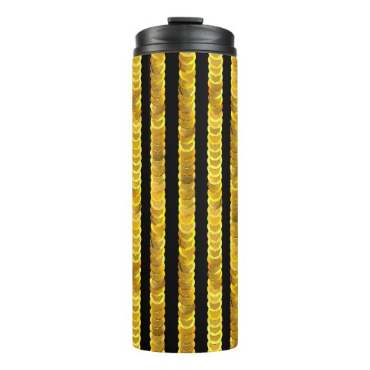Bouteilles Isothermes Séquins motif, perles, strass, mode 3D. (Devant)
