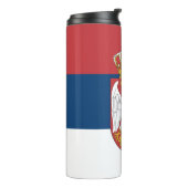 Bouteilles Isothermes Serbie Travel Mug, drapeau patriotique serbe (Tourné sur la gauche)