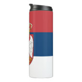 Bouteilles Isothermes Serbie Travel Mug, drapeau patriotique serbe (Tourné sur la droite)