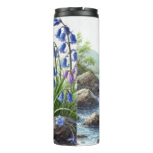 Bouteilles Isothermes Serene Mountain Stream avec Bluebells en floraison (Dos)
