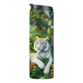 Bouteilles Isothermes Sérénissime Tigre et Fleurs Blanches (Tourné sur la droite)