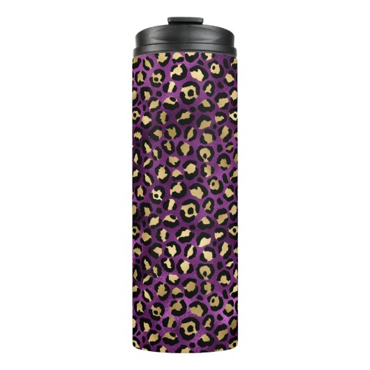 Bouteilles Isothermes Série Purple and Gold Leopard Design 1 (Devant)