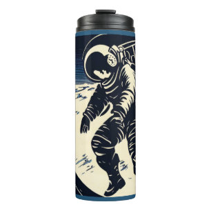 Bouteilles Isothermes SF - Astronaut sur Spacewalk Woodcut 3