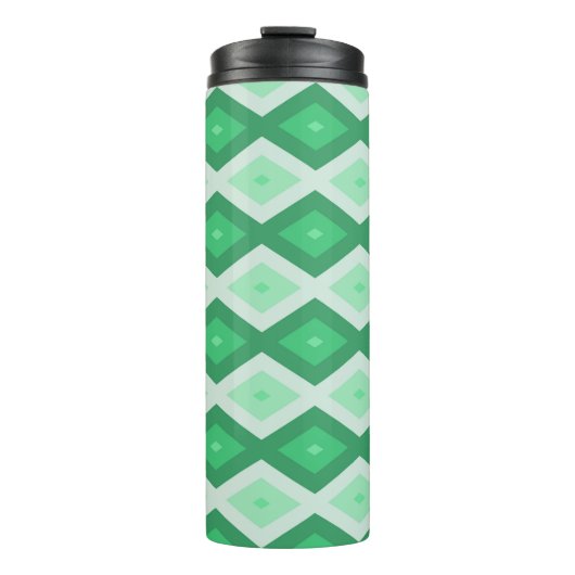 Bouteilles Isothermes Shades of green diamond pattern (Devant)