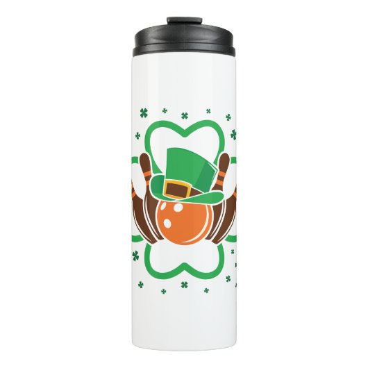 Bouteilles Isothermes Shamrock Bowling Bowler St. Patricks Day (Devant)