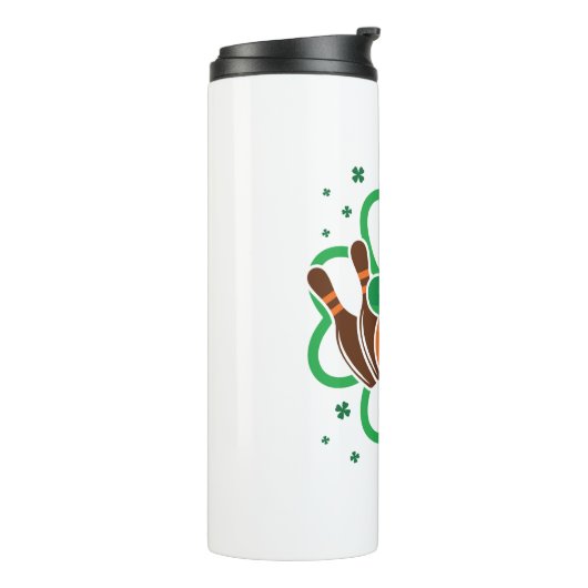 Bouteilles Isothermes Shamrock Bowling Bowler St. Patricks Day (Tourné sur la gauche)