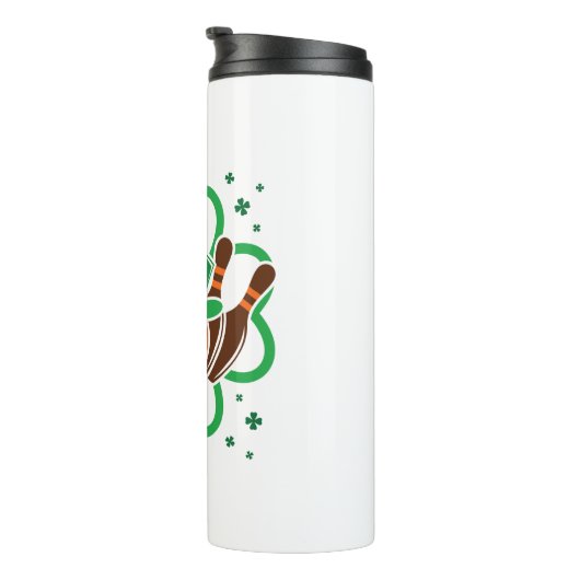 Bouteilles Isothermes Shamrock Bowling Bowler St. Patricks Day (Tourné sur la droite)