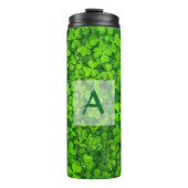 Bouteilles Isothermes Shamrock Clover Feuilles St. Patrick's Day Monogra (Devant)
