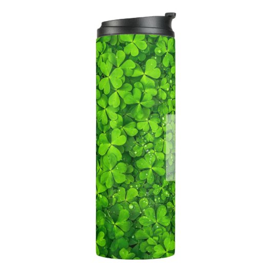 Bouteilles Isothermes Shamrock Clover Feuilles St. Patrick's Day Monogra (Tourné sur la gauche)
