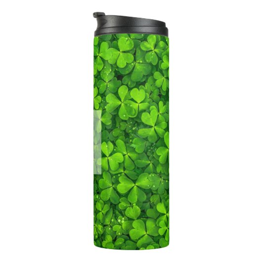 Bouteilles Isothermes Shamrock Clover Feuilles St. Patrick's Day Monogra (Tourné sur la droite)