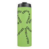 Bouteilles Isothermes Shamrock de texte de cello (Devant)