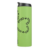 Bouteilles Isothermes Shamrock de texte de cello (Tourné sur la droite)