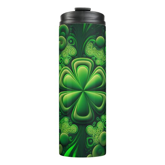 Bouteilles Isothermes Shamrocks CELTIQUES IRLANDAIS EN VERT SOMBRE (Devant)