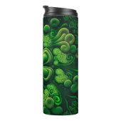 Bouteilles Isothermes Shamrocks CELTIQUES IRLANDAIS EN VERT SOMBRE (Tourné sur la droite)