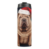 Bouteilles Isothermes Shar Pei Chien dans Noël de neige (Devant)