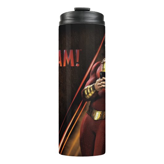 Bouteilles Isothermes SHAZAM ! | Shazam soufflant la bulle gomme (Devant)