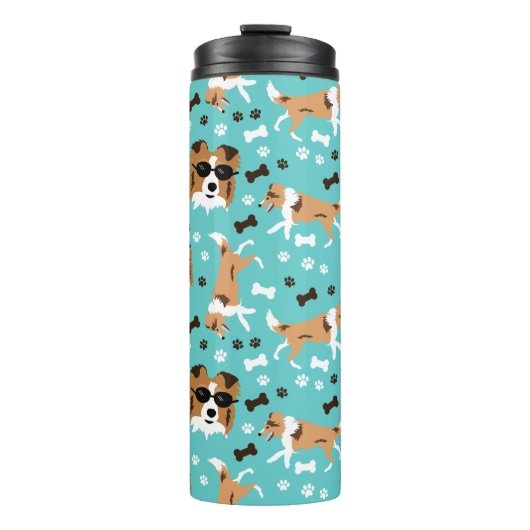 Bouteilles Isothermes Shelty Shetland Sheepdog Collie Motif Pawprint (Devant)