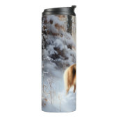Bouteilles Isothermes Shetland Sheepdog Laisser neiger Noël (Tourné sur la gauche)
