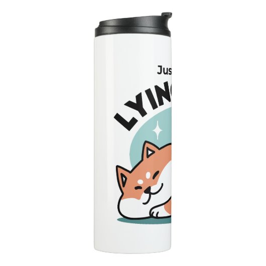 Bouteilles Isothermes Shiba Inu Art : Juste un Shiba Lying Low (Tourné sur la gauche)