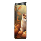 Bouteilles Isothermes Shiba Inu Chiot Automne Citrouille de plaisir (Tourné sur la gauche)