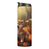 Bouteilles Isothermes Shiba Inu Chiot Automne Citrouille de plaisir (Tourné sur la droite)