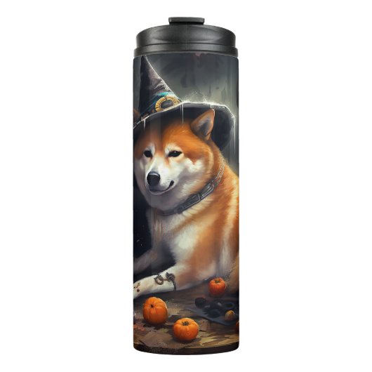 Bouteilles Isothermes Shiba Inu Citrouilles Halloween effrayant (Devant)