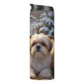 Bouteilles Isothermes Shih Tzu avec les lumières de Noël (Tourné sur la droite)