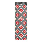 Bouteilles Isothermes Shippo avec Motif Fleur, Rouge, Blanc et Gris (Dos)