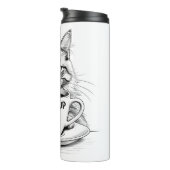 Bouteilles Isothermes Shut Up and Sip Travel Mug – Sarcastic Cat (Tourné sur la droite)