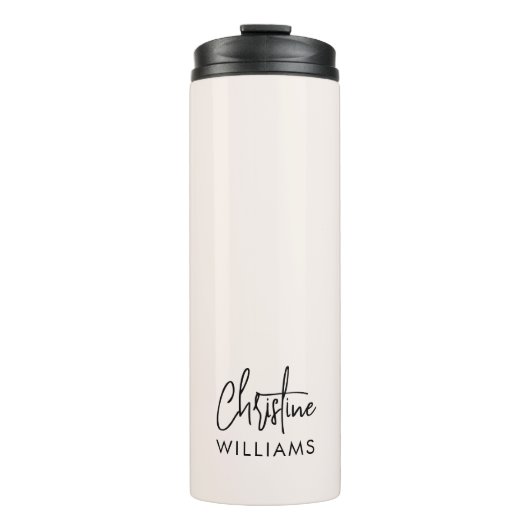 Bouteilles Isothermes Signature Monogramme manuscrit Script Blu rose (Devant)
