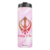 Bouteilles Isothermes Sikh Khanda "Sans peur et libre" (Devant)